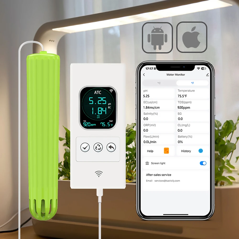 Urban Farming Gardening - Kactoily 4-in-1 WiFi Sensor Urban Farming
