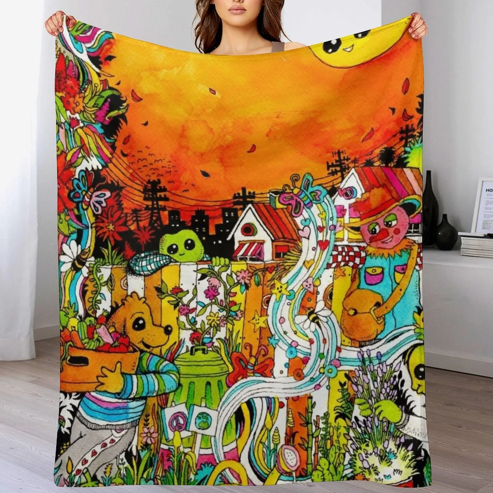 Urban Farm Time Throw Blanket  - Urban Farming Home recension och pris